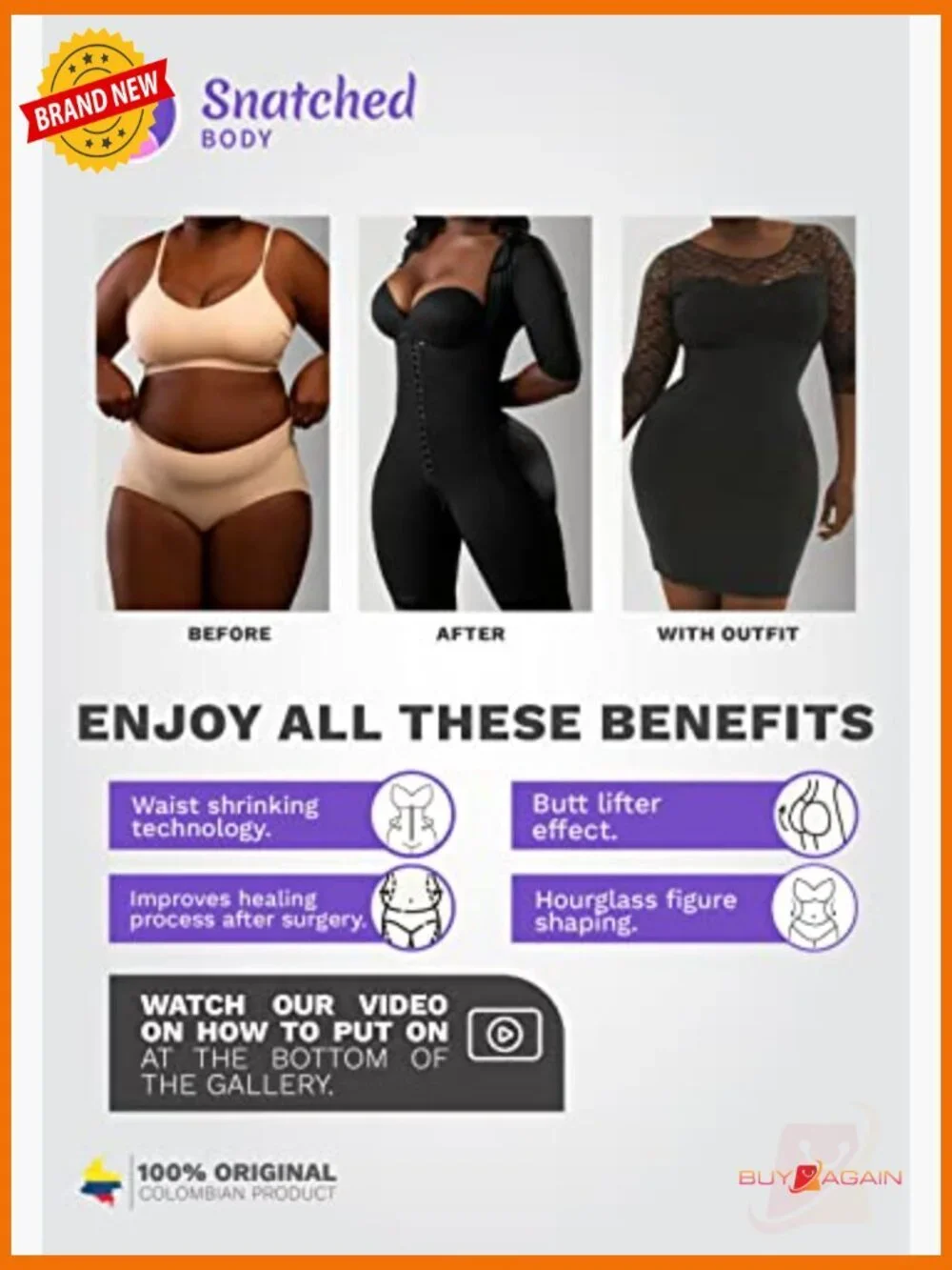 Post Surgery Compression Shapewear Bodysuit Tummy Control Faja Stage 1